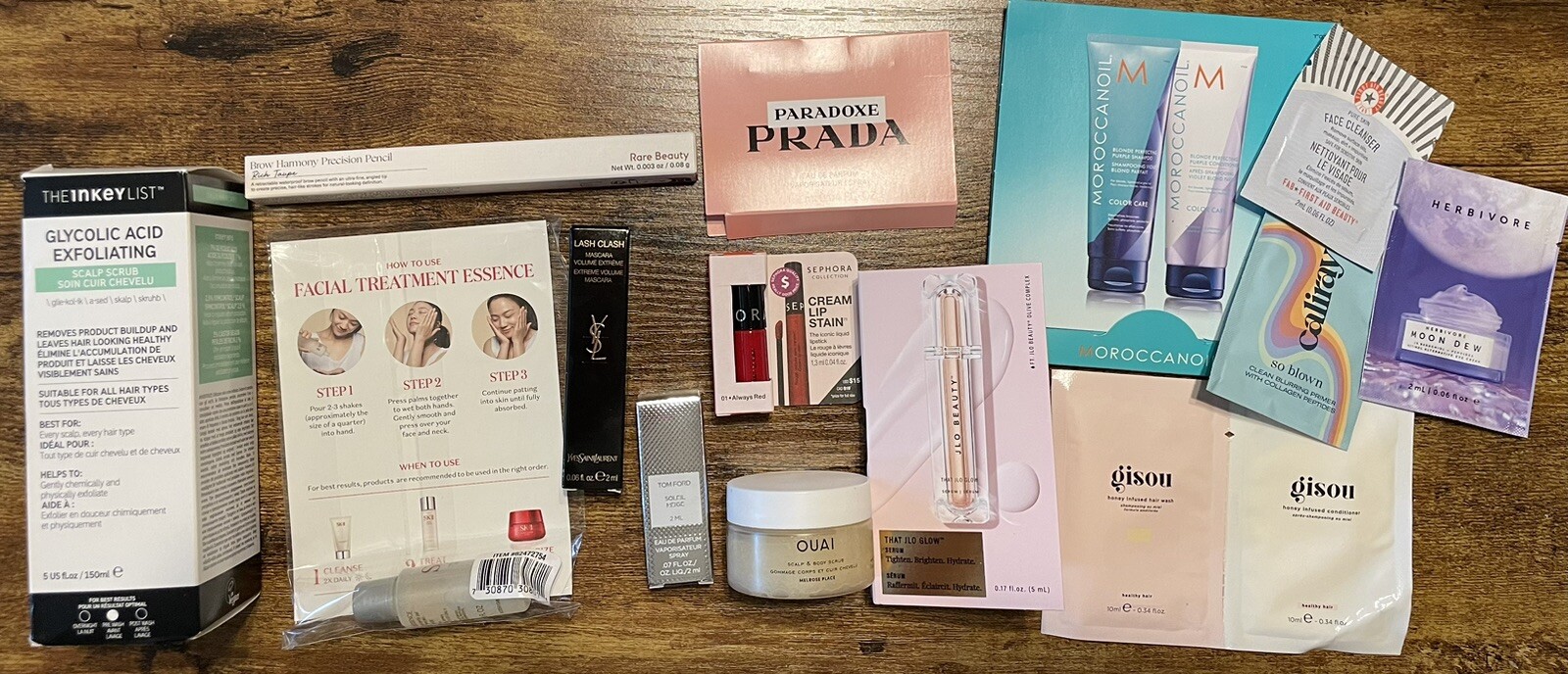 LOT OF 15 SEPHORA ITEMS Scalp Lip Satin Lash Clash Brow Pencil OUAI & Samples
