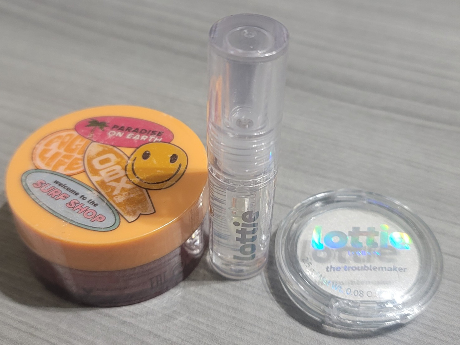 New Lottie Oil Slick, The Troublemaker Highlighter, Outer Banks Lip & Cheek Balm