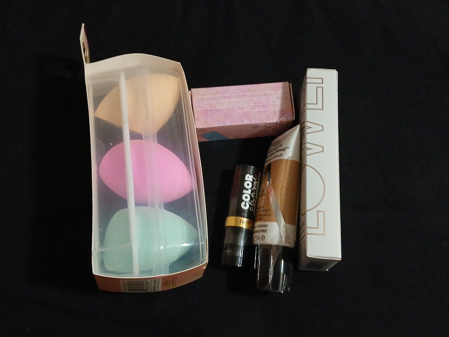 Makeup Cosmetics Lot 5 Pieces Almay Colorgram Shadow Revlon Lipstick Flower