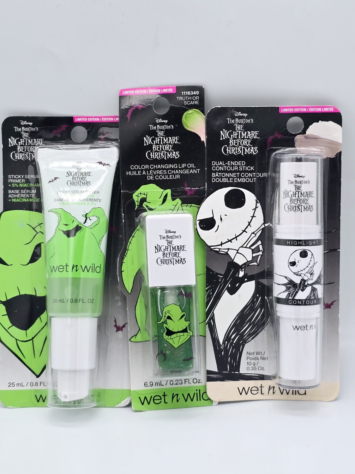 Wet N Wild Nightmare Before Christmas LIMITED EDITION Makeup. 3 Pieces Total