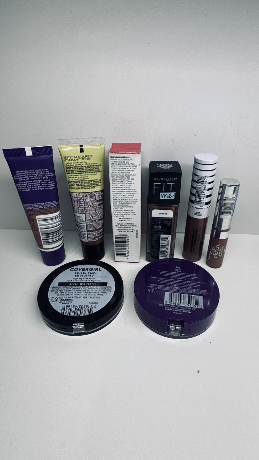 8 Makeup Lot Maybelline Fit Me Covergirl Simply Ageless Rimmel L’Oreal Deep Tan⁠