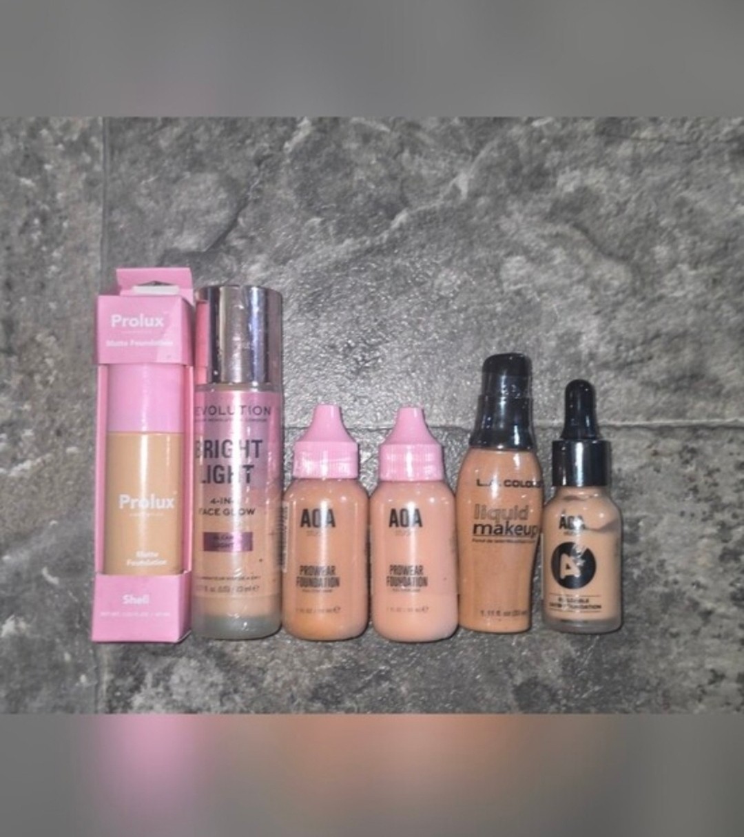Foundation Bundle- Prolux, Makeup Revolution, AOA Studio & LA Colors BNIB