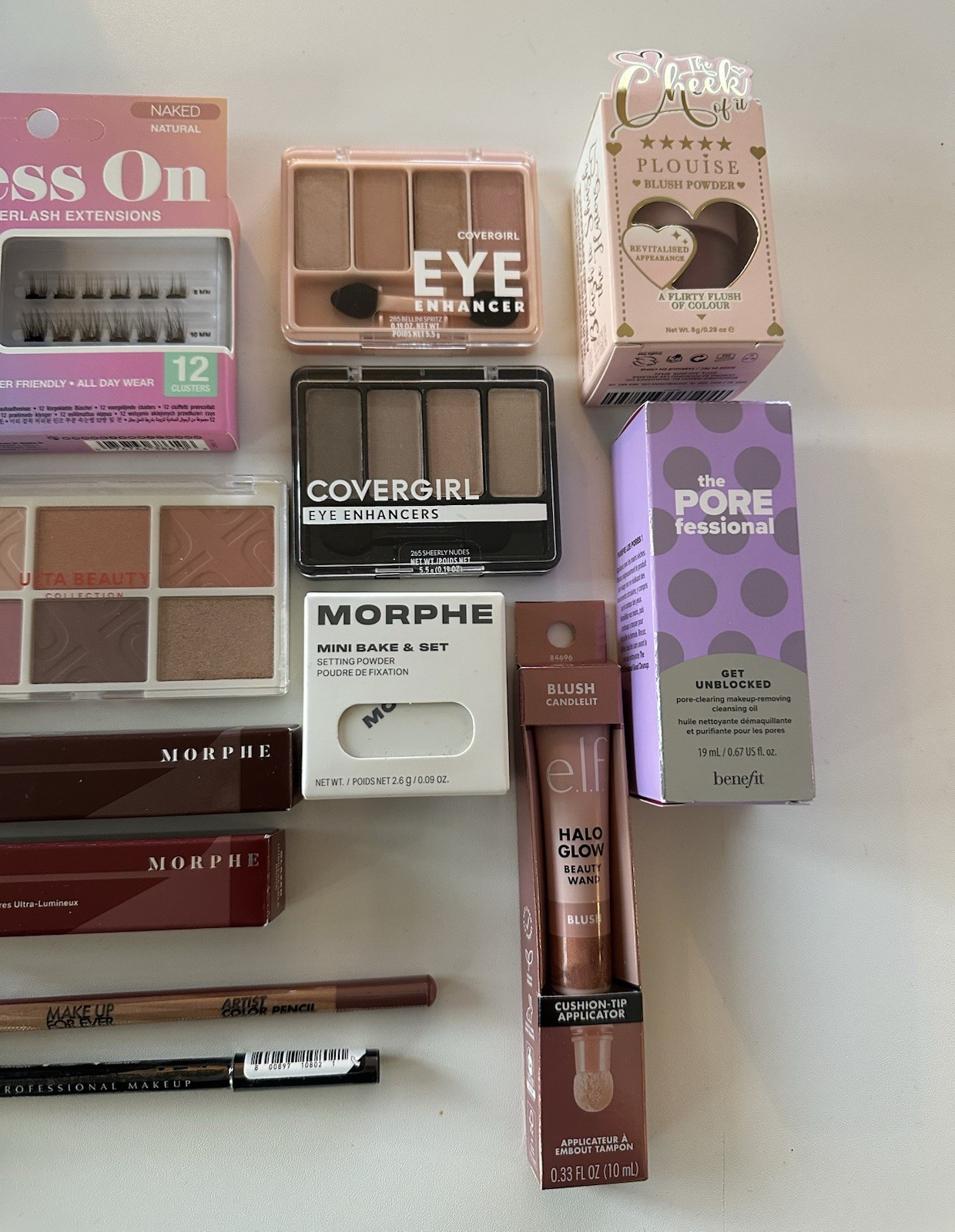 P.Louise, Ardell, CoverGirl, Morphe, Benefit, Byoma, NYX & more NIB makeup lot