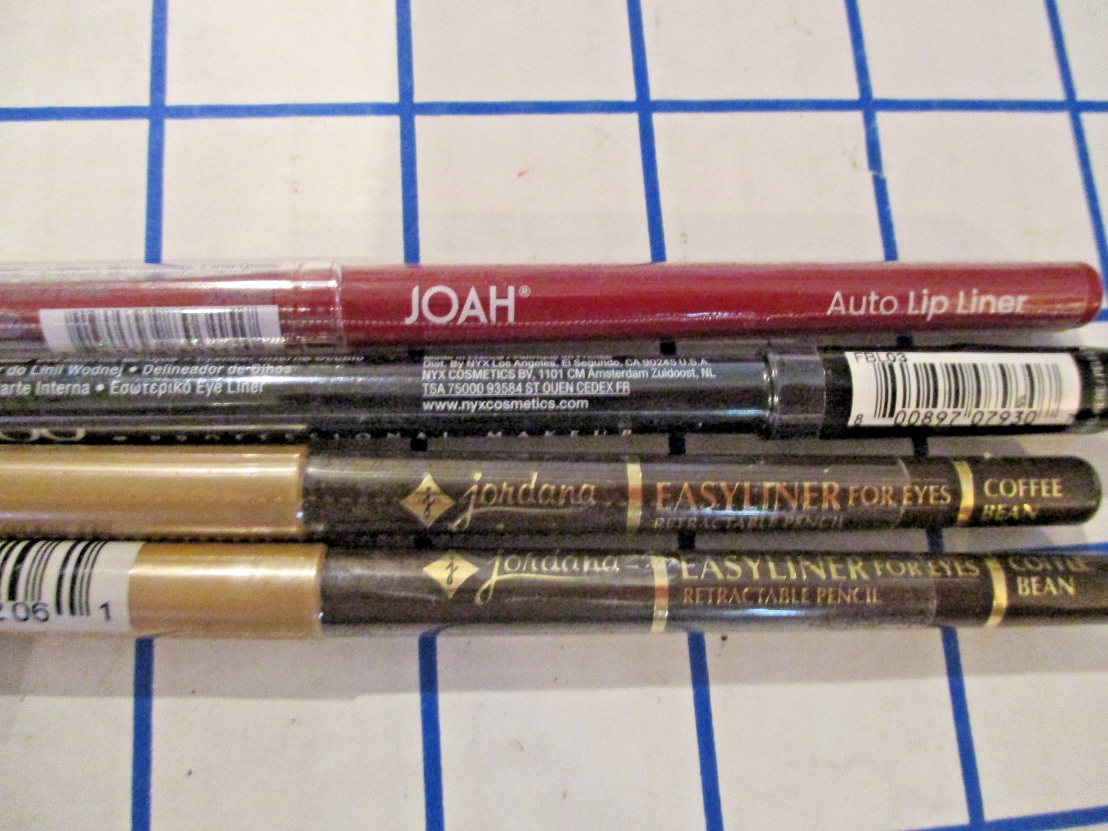 Lot 6 NEW Sealed Eye/Lip/Cheek Make-up Items: MILANI/MAYBELLINE/NYX/JORDANA/JOAH