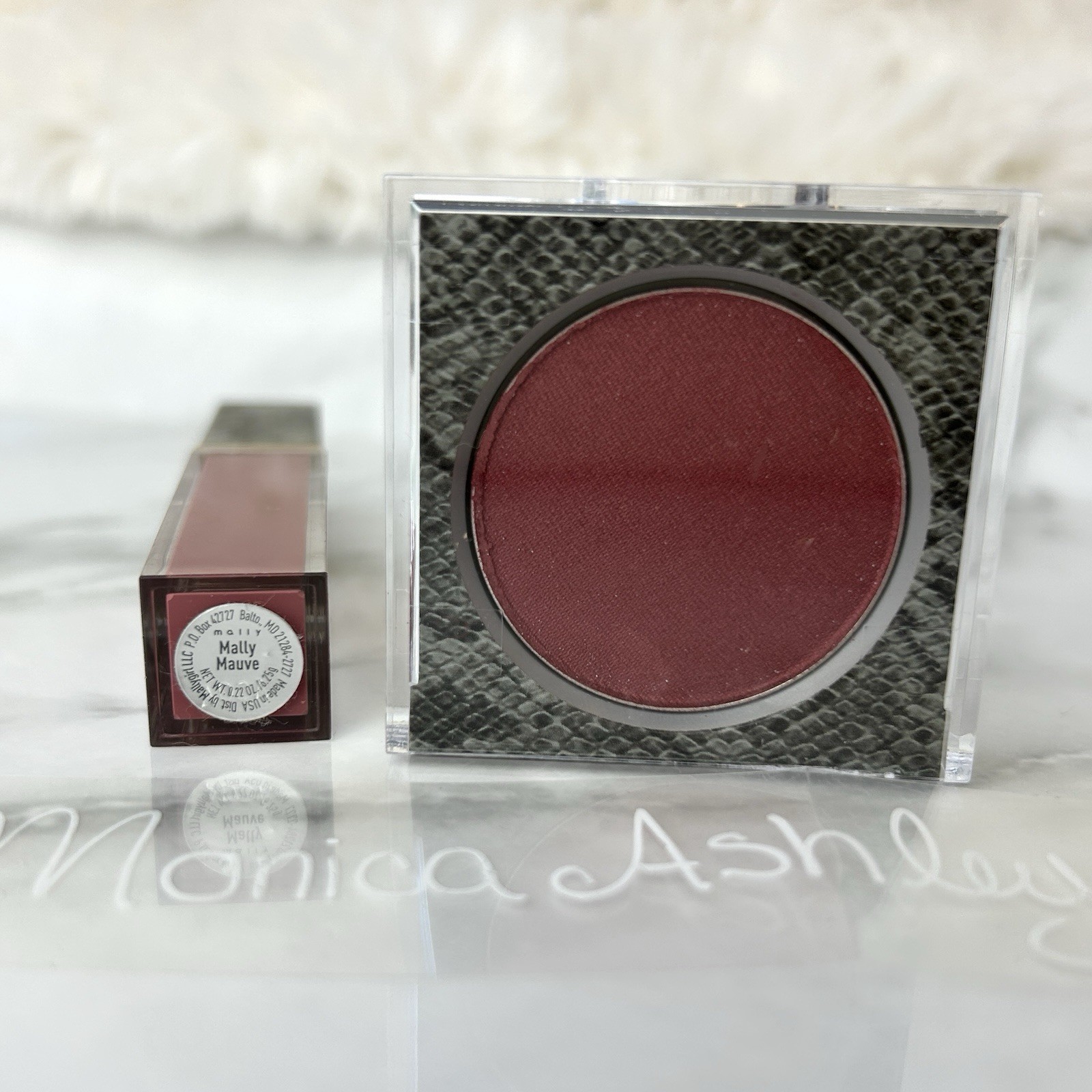 Mally Mauve Lip & Blush Set; Liquid Lip Color + Blush Refill, Rosy New