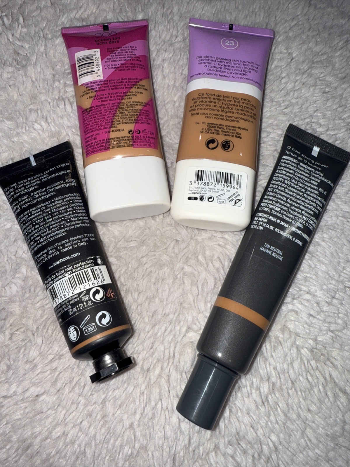 Lot Bundle Of 4 Foundations Sephora Ulta Mocha Medium Shades