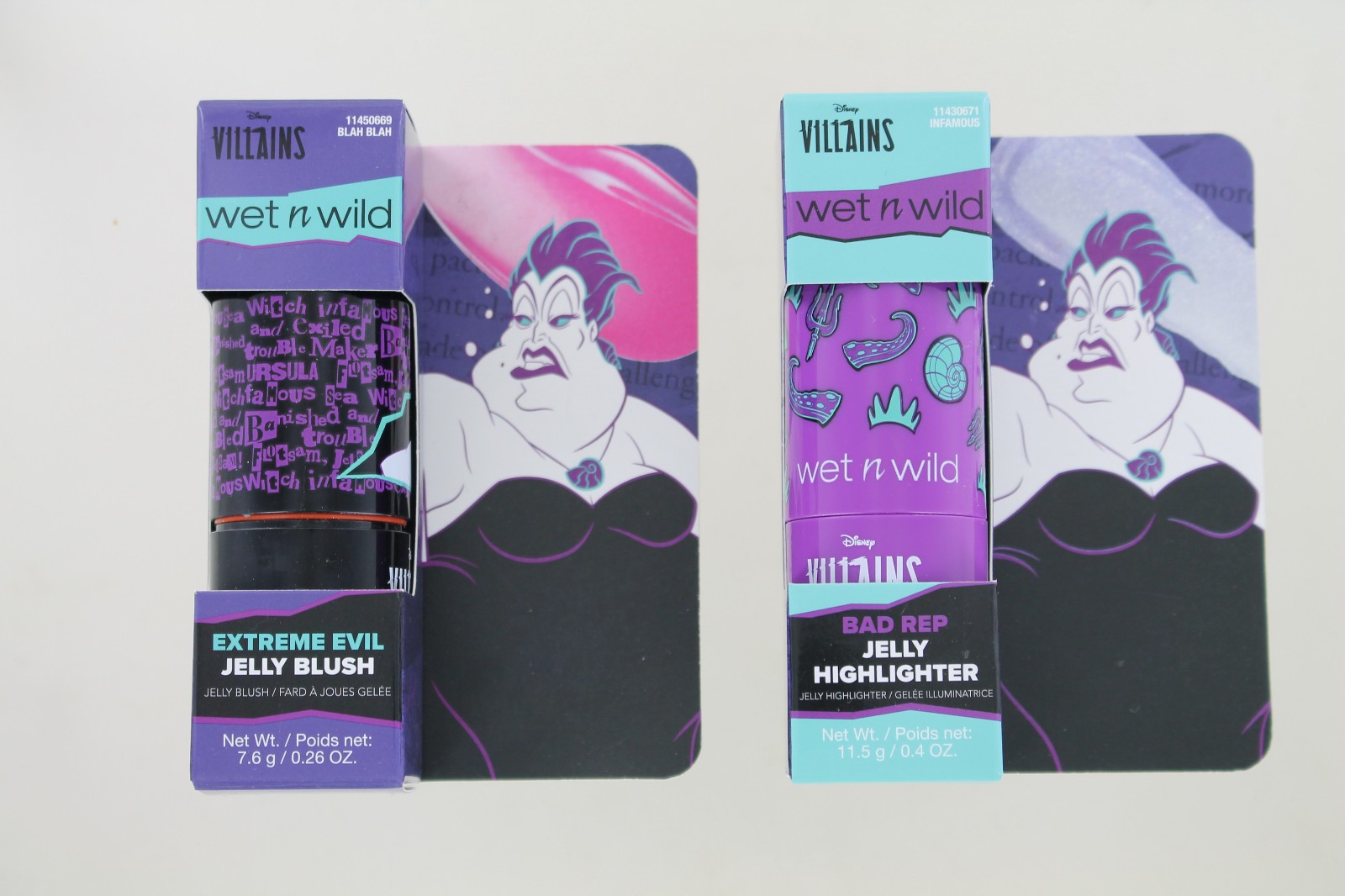 New Wet N Wild Disney Villains Lot – Ursula – Bag, 2 Blush, Highlighter