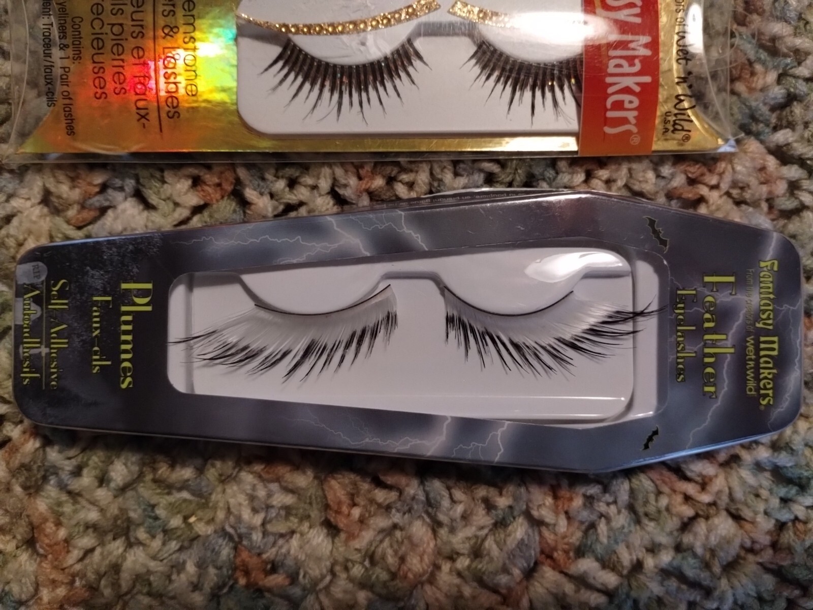 8 Mix Lot Wet n Wild Fantasy Makers Bat Those Lashe Feather Gemstone Eyelashes