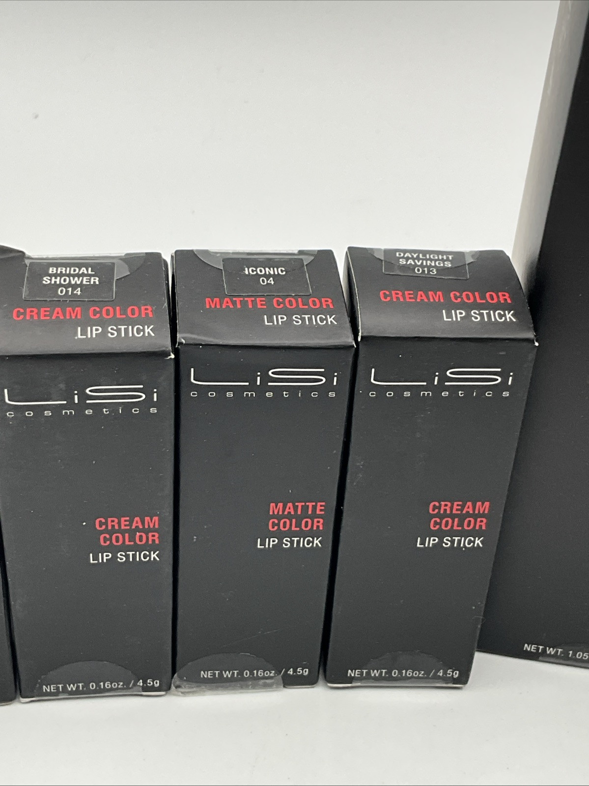 NIB Lot of 11 LiSi Cosmetics Found., Lipstick Eye Shadow Concealer Lip Make Up