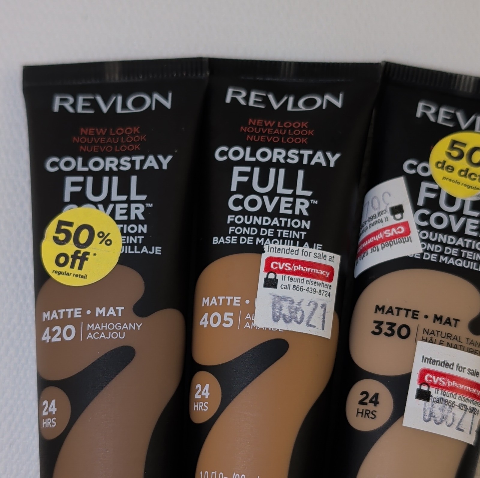 Revlon ColorStay Makeup Lot Full Size 24 HRS Foundation Eyeliner Lip Crayon