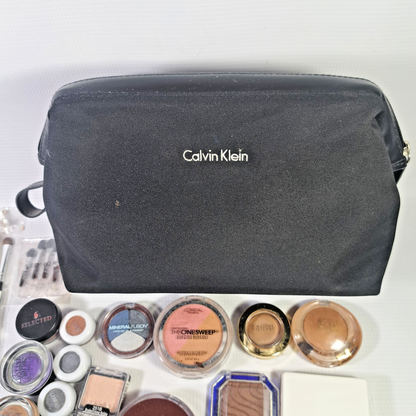 41pc New Makeup Lot with Calvin Klein Bag Estee Lauder Sephora Milani Maybelline