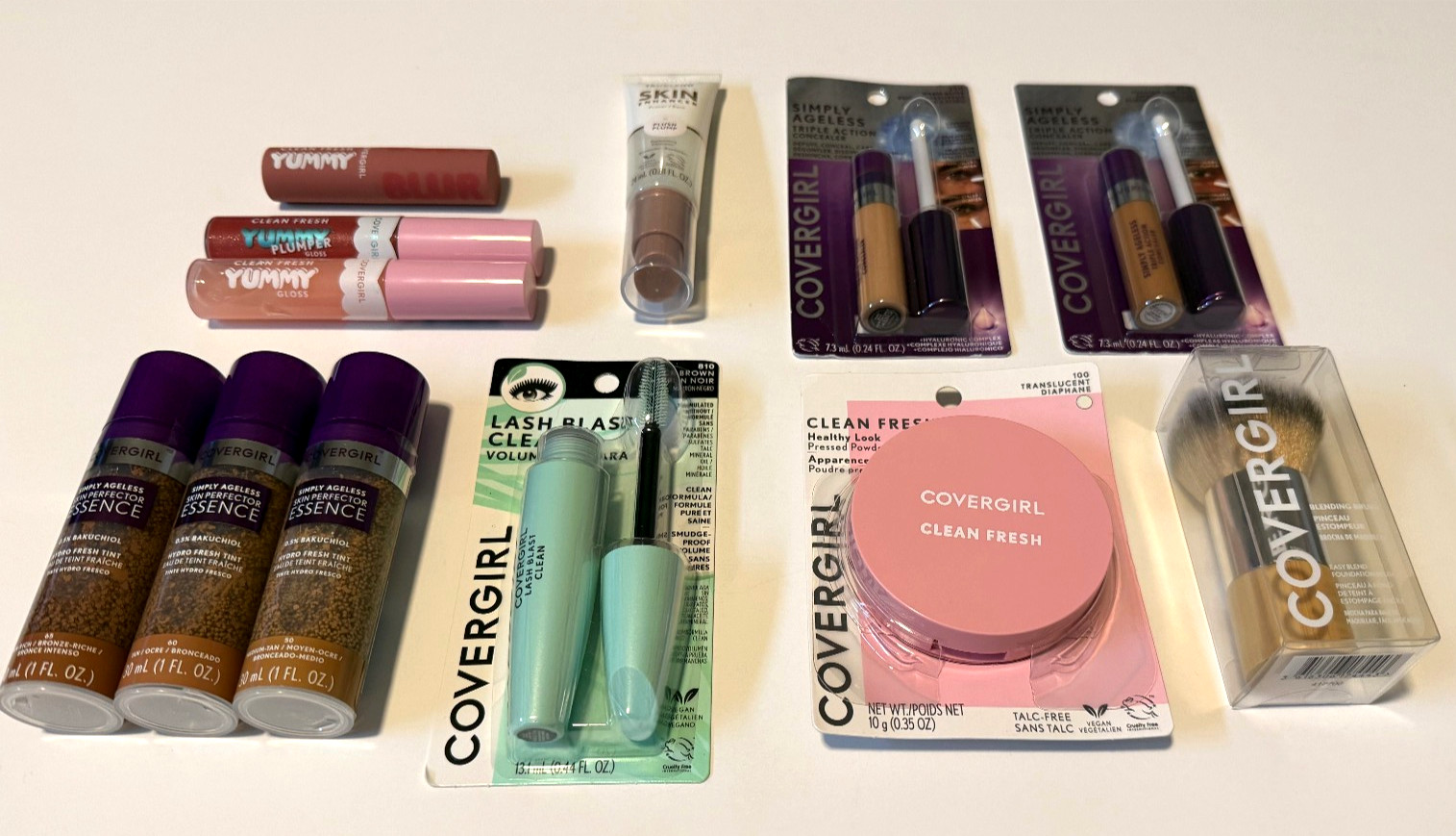 Covergirl Makeup 12 Piece Bundle Lip Gloss Eye Liner Foundation Factory Sealed