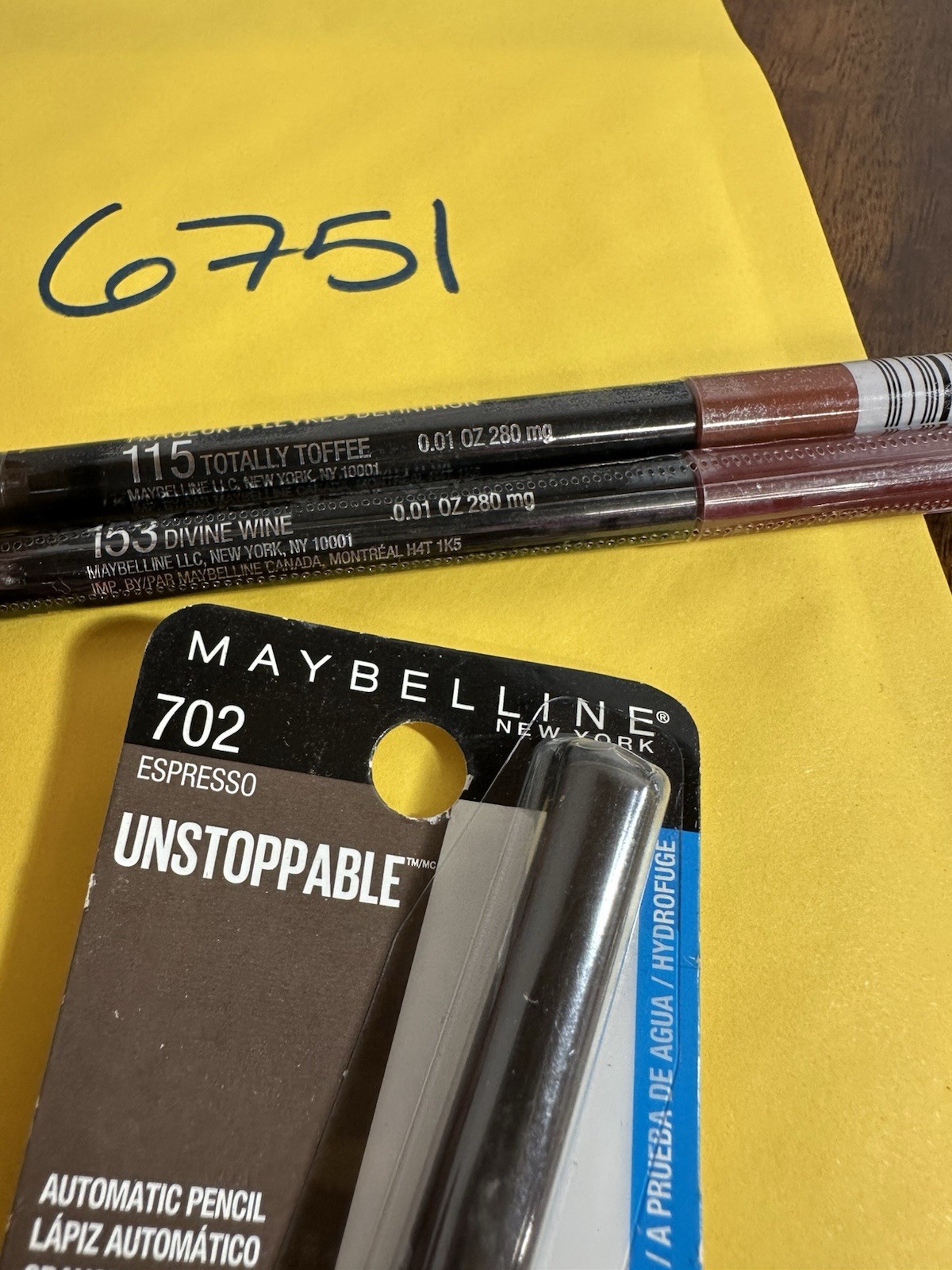 8Pc Revlon Maybelline Almay Makeup Lot Eyeliner Lipstick Lip Liner New