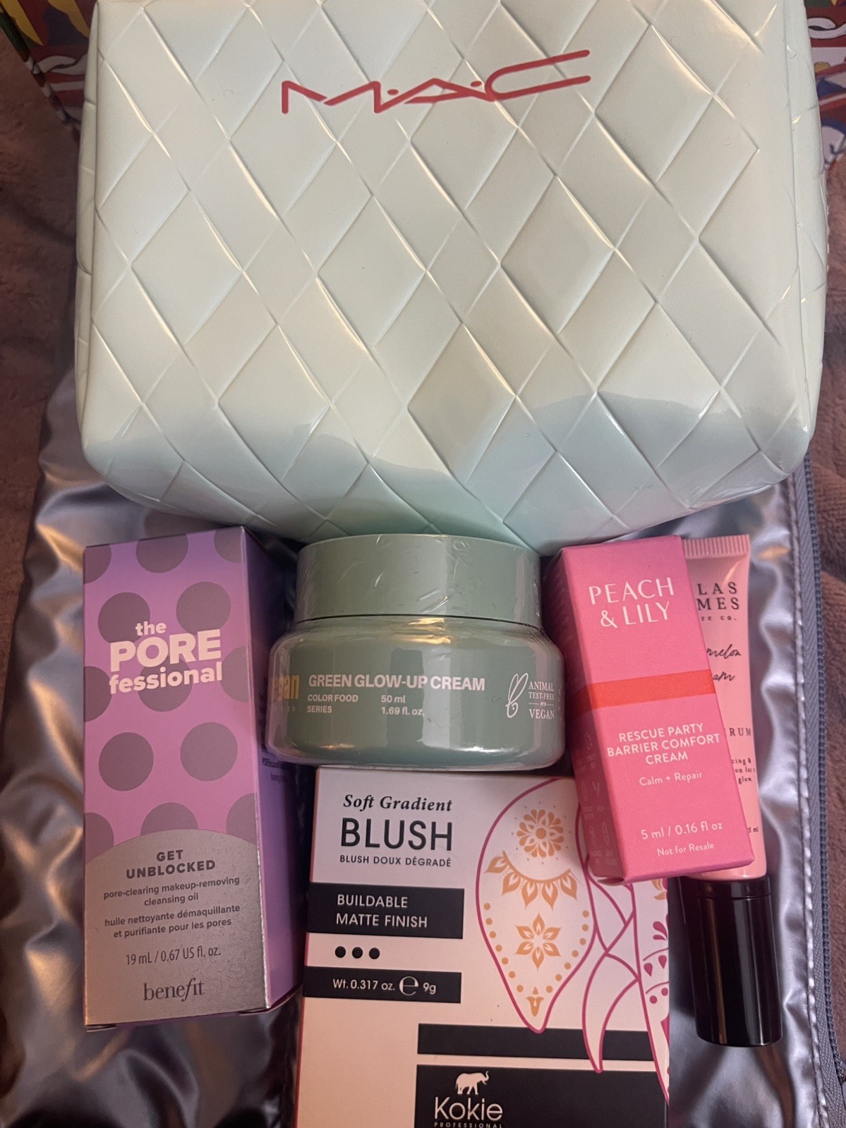 Mixed Lot Box of Beauty Makeup and Skin Care Cosmetics Mac Jason Wu Violet Voss