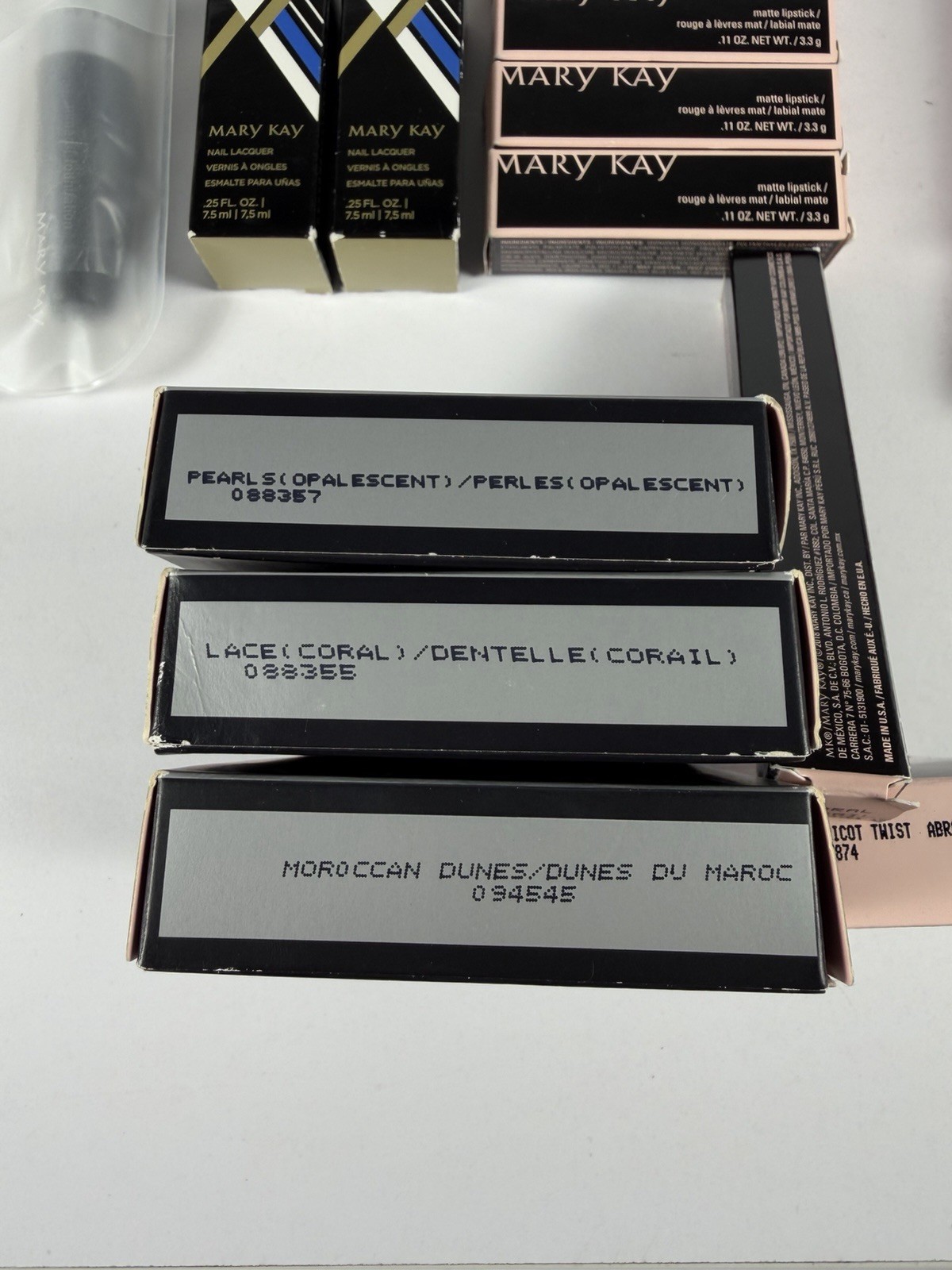 Lot of 16 Mary Kay Products – Matte Lipstick, Powder, Nail Lacquer, Cream – NOS