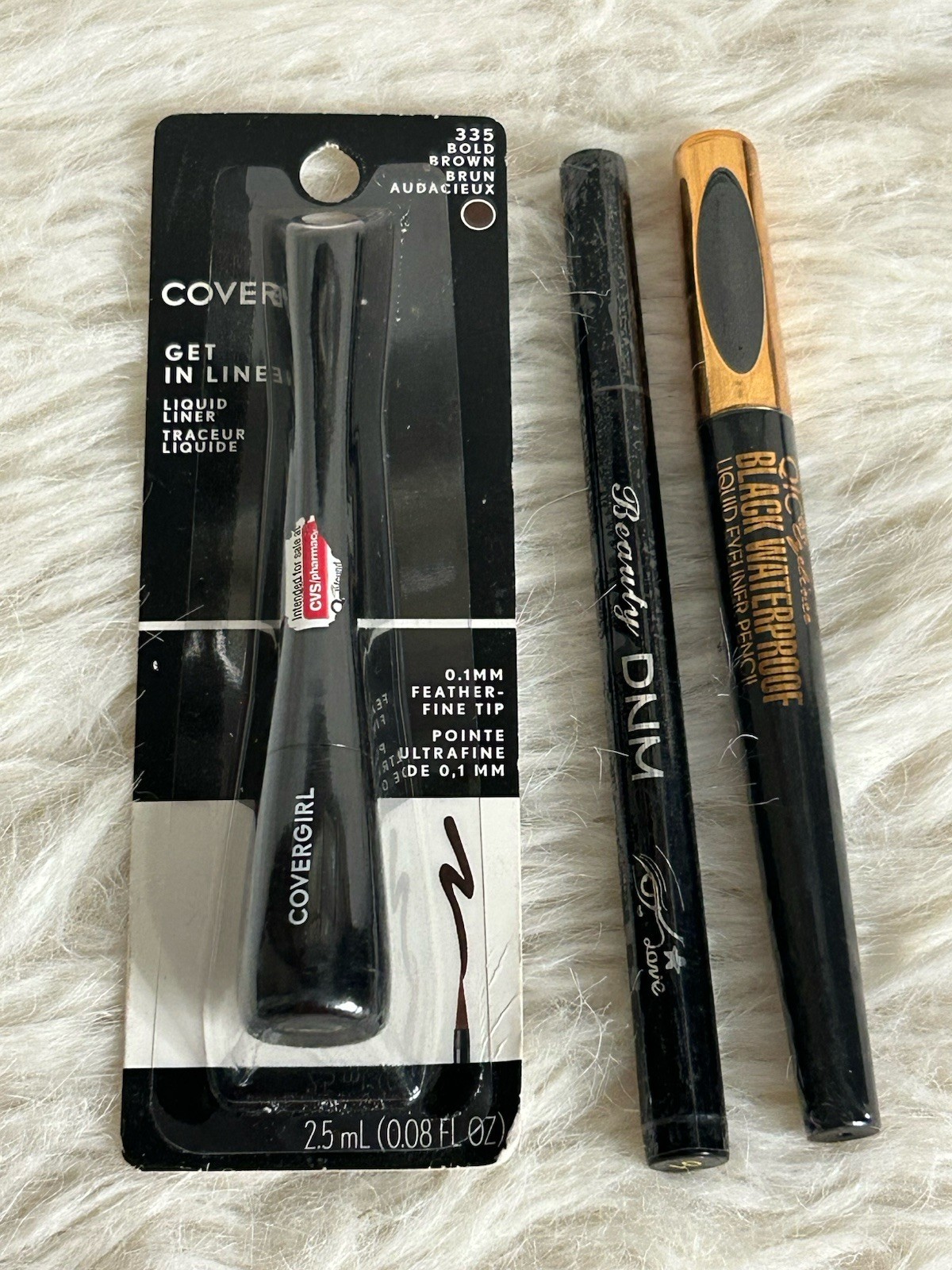 Lot of 7 Eye Makeup Elf Covergirl Wet n Wild Eyeliner Eye Shadow Glitter