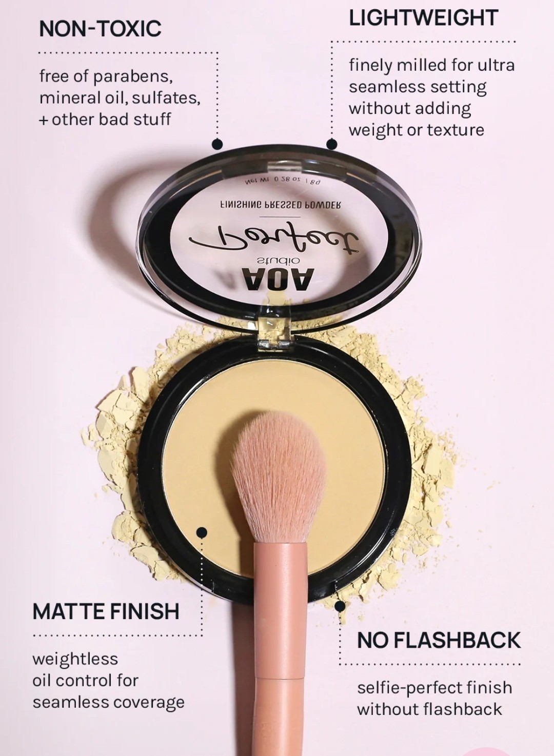 Malibu Glitz Pressed Luminous Powder + AOA Studio Perfect Pressed Powder