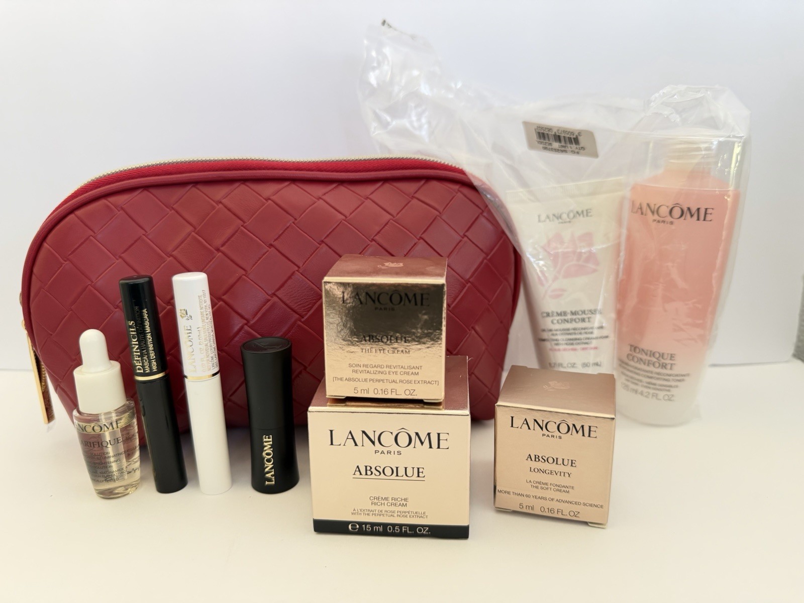 Lancome Absolue Samples Mascara French Tea Serum Eye Cream Confort Clarifique