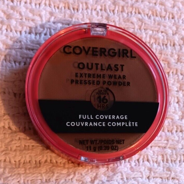 Covergirl Outlast Extreme Wear 16HR Pressed Powder 875 Soft Sable Black Mascara