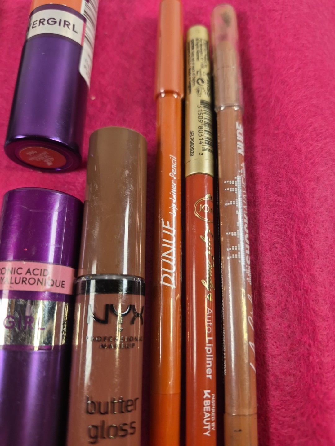 Mixed Makeup Lot Lip Gloss Lip Balm Lip Liner Covergirl NYX Neutrogena LA Girl