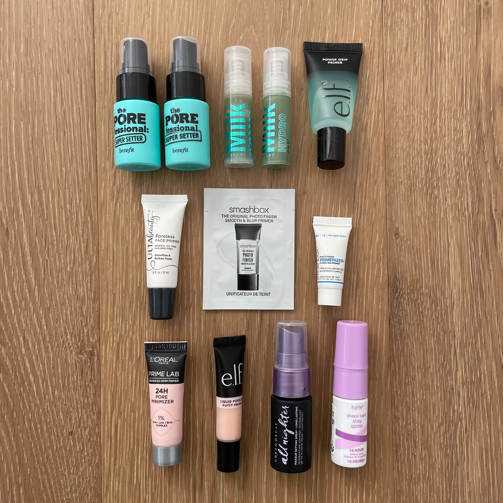 Benefit Face Primer Setting Spray Makeup Urban Decay Milk Smashbox Tarte ELF