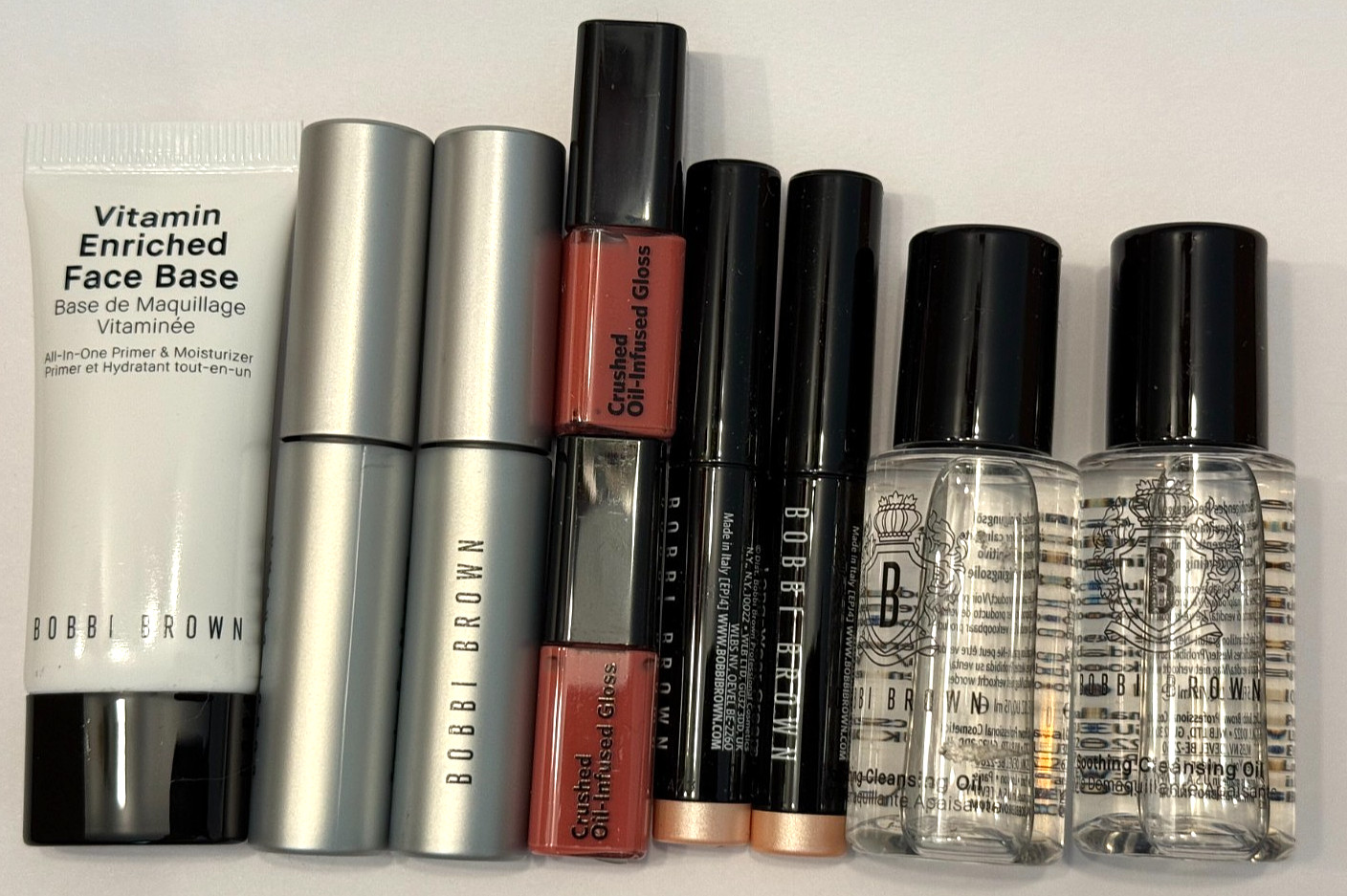 Bobbi Brown 9 pc Deluxe Sample & Travel Size Lot Makeup Skincare Minis