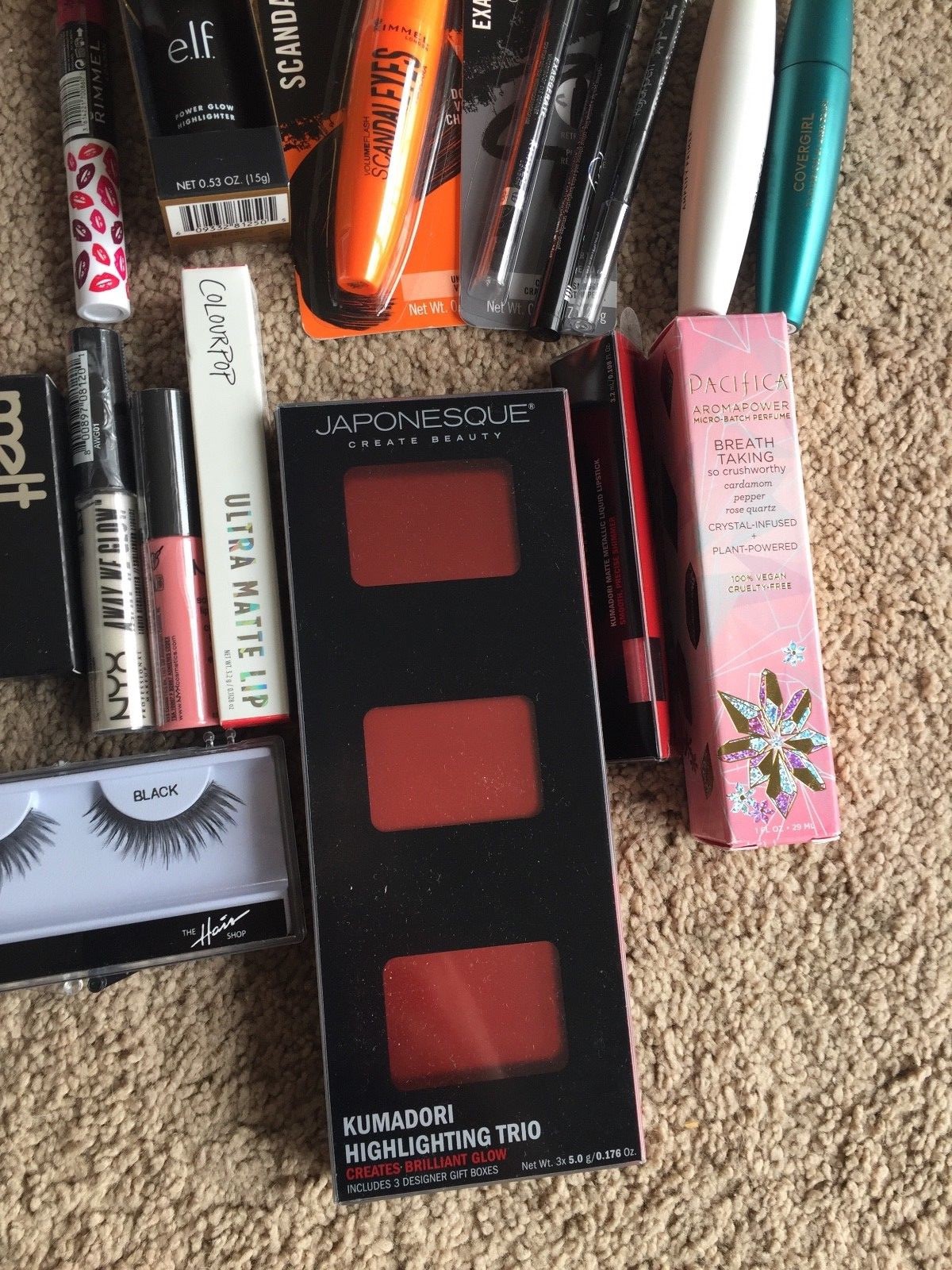 LOT OF 27 PCS MAKE UP GREAT MIX, NO REPEATS! NYX ! RIMMEL ! MELT COSMETICS