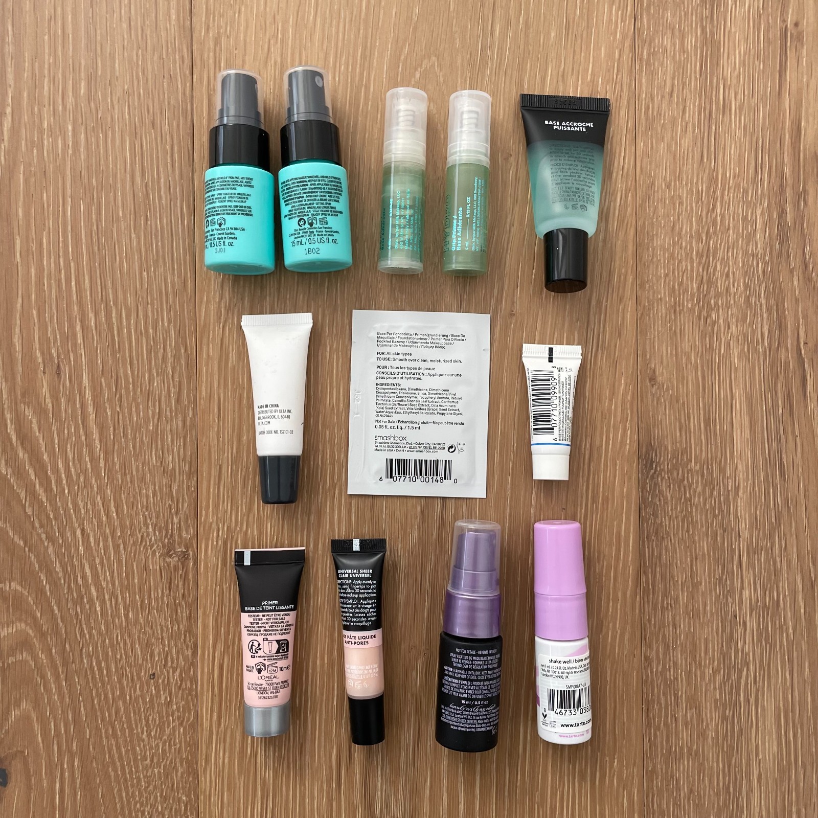 Benefit Face Primer Setting Spray Makeup Urban Decay Milk Smashbox Tarte ELF