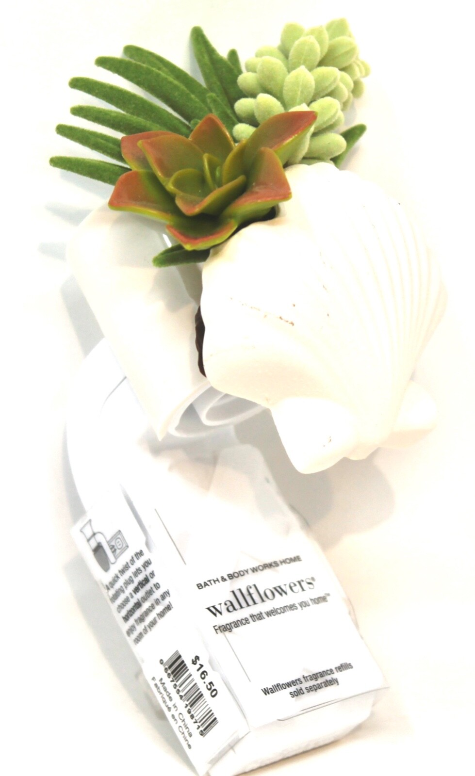 Bath & Body Works Wallflower Plug In Unit Light Up Succulents Ocean Shell Plants