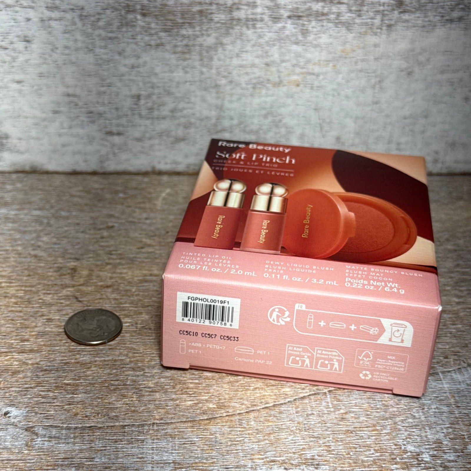 Rare Beauty Soft Pinch Cheek & Lip Trio Lip Oil, Dewy Liquid Blush, Matte Blush
