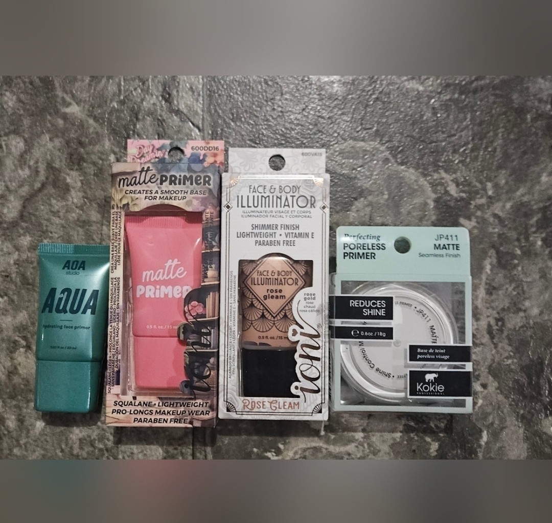 Makeup Primer and Illuminator Bundle BNIB Ioni, Kokie & AOA Studio