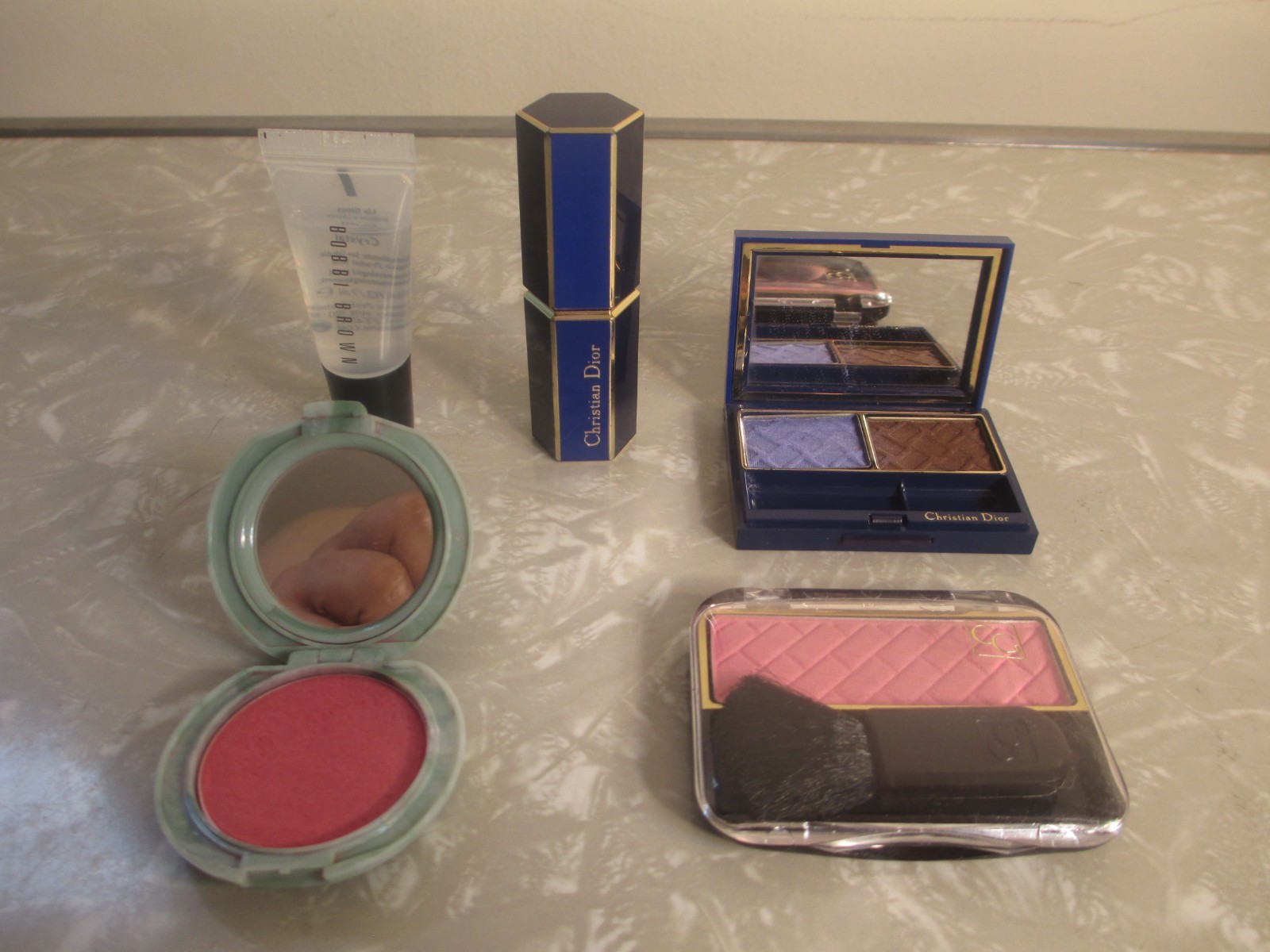 (5) Piece Vintage Make Up lot! Dior, Clinique, Jane Hellen, Bobbi Brown Crystal