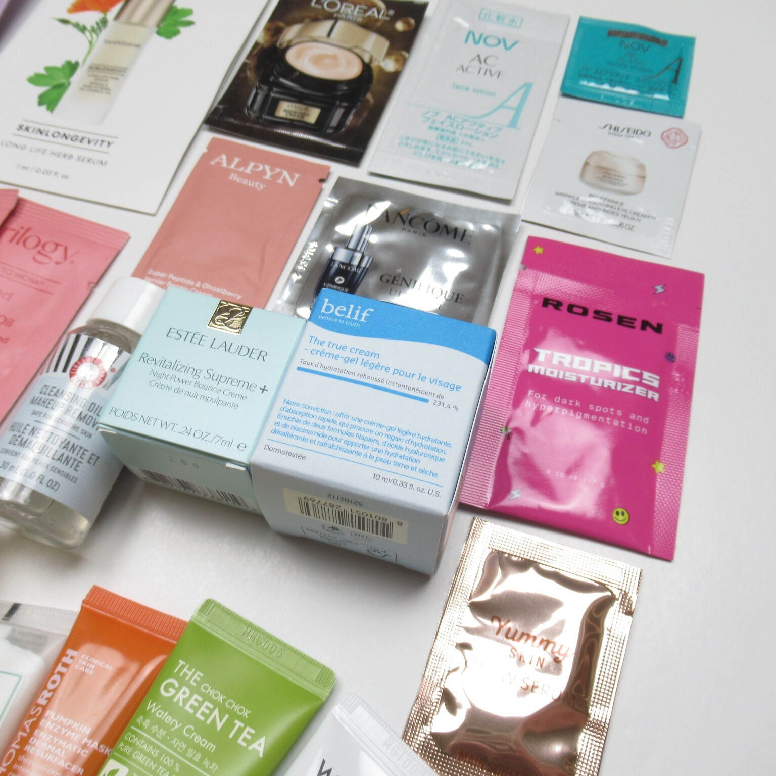 40+ Skincare Sample Lot TONYMOLY Water Cream Mad Hippie Belif True Cream Farmacy