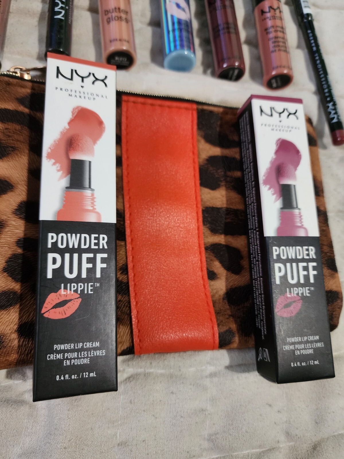 Lot Of 9 NYX Lip Makeup Cosmetics, Lipstick, Pencil, Cream, Liquid, Oil, Gloss
