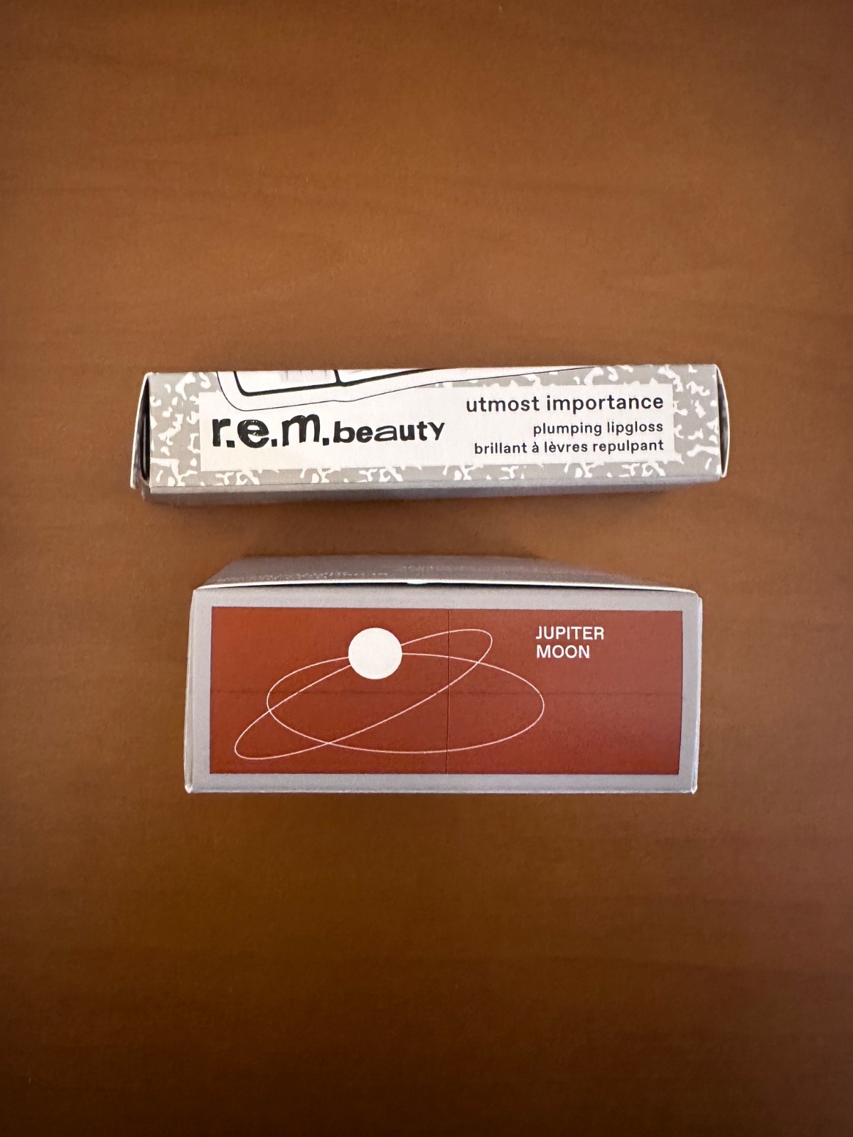 REM Beauty Blush & Lip Gloss Set NEW w BOX Jupiter Moon + Clear Plumping Gloss