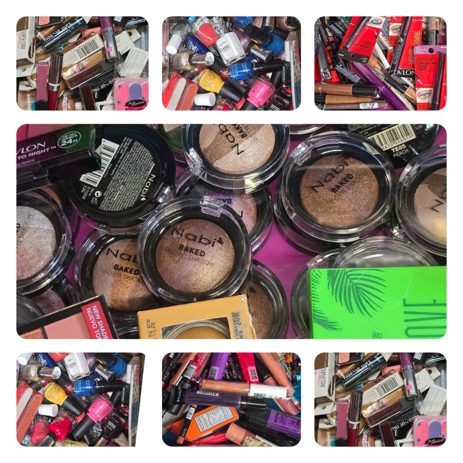 25-Piece Wholesale Bulk Makeup Assorted Cosmetics/Nails/Hair/Skin Lot NEW