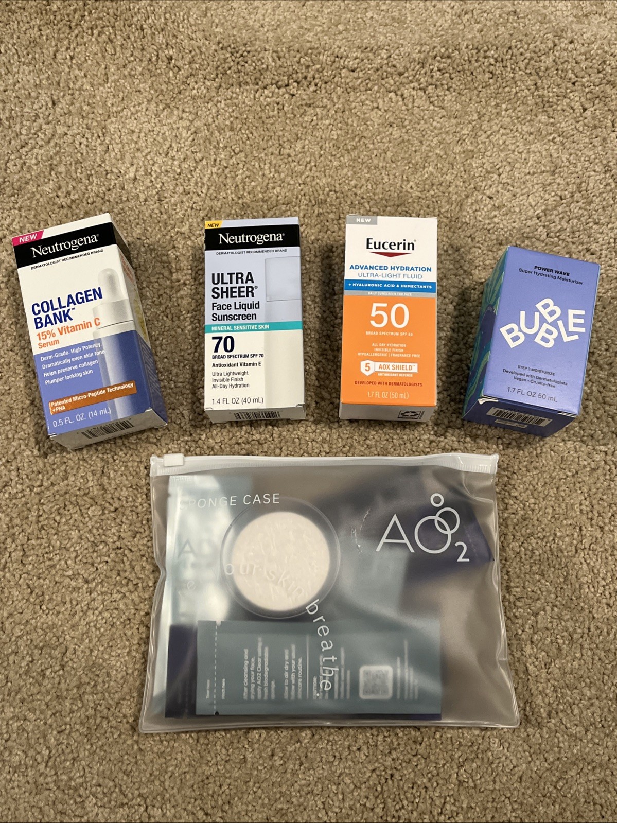 Premium Name Brand Skincare Products Sunscreen Neutrogena Eucerin (lot of 5) NEW