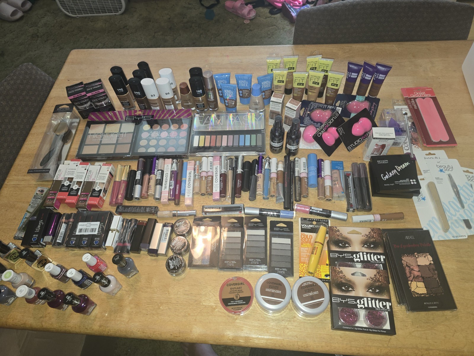 150+Pcs Health And Beauty Mixed Makeup Lot Maybelline Covergirl BYS Rimmel