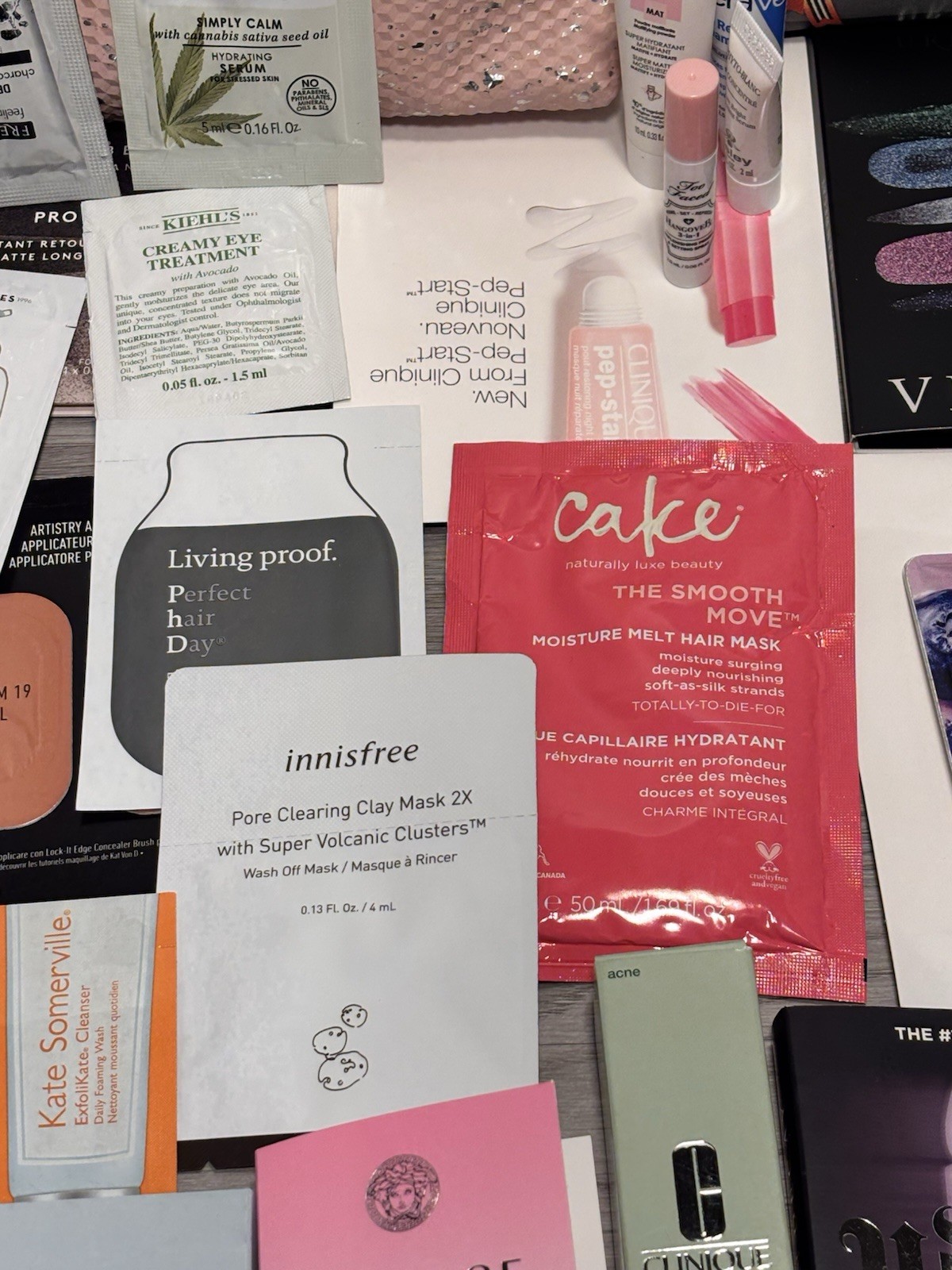Huge 50+ Beauty Makeup Skincare Lot Deluxe Sample Sz Ulta Sephora and bags