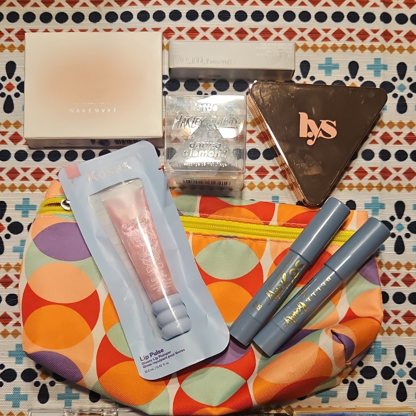 Assorted Makeup Lot: Lys,WAKEMAKE Palette, Kosas Lip, MOIRA Powder, Lottie, Etc.