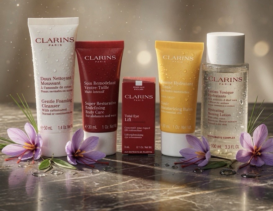 Clarins Skin Care Bundle – 5 Piece Travel Set