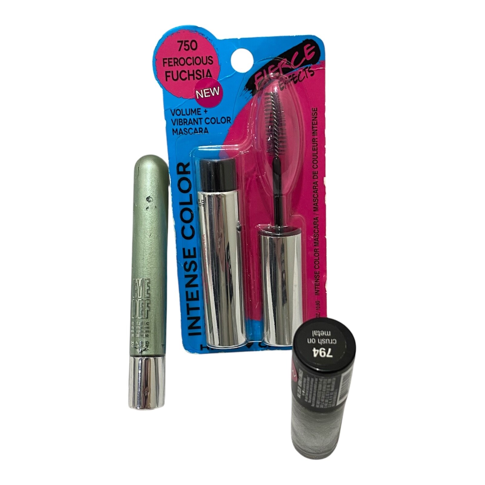 Hard Candy Makeup Lot of 3 Eye Def Eyeshadow Mascara Nail Polish Set