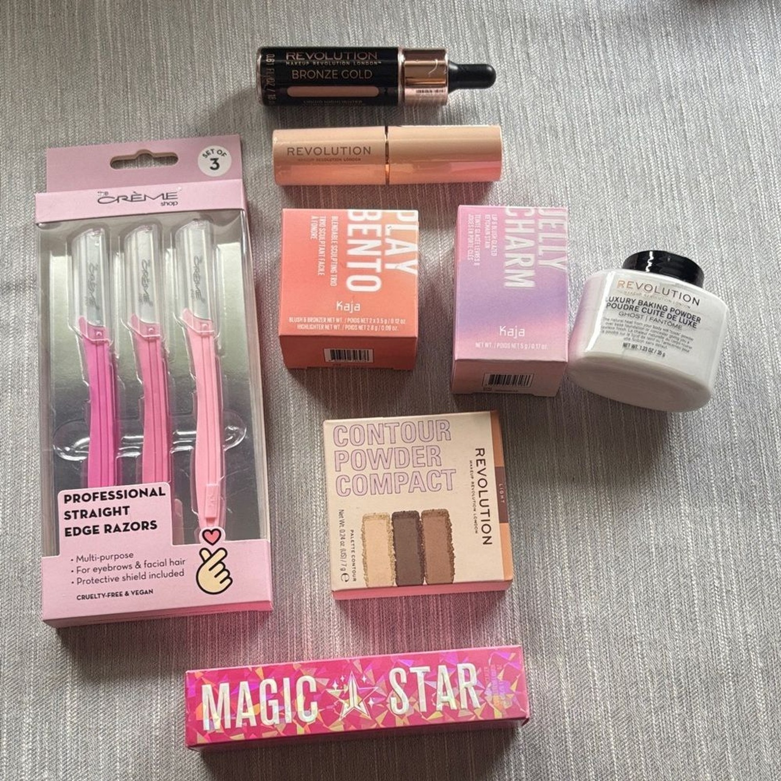 NWT New Light – Jeffree Star Revolution Kaja Makeup Bundle of 8 Items Light
