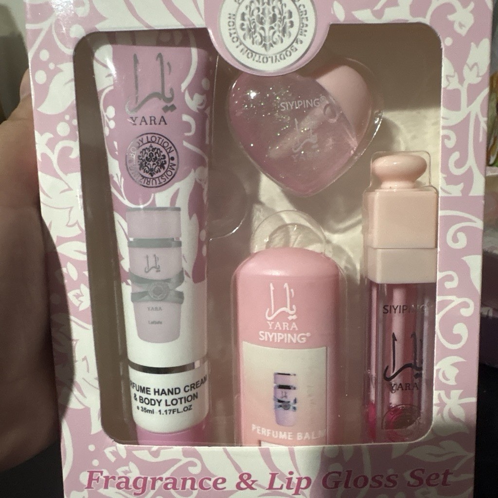 Siyiping Yara Travel Size Fragrance & Lip Gloss Set for All Skin Types
