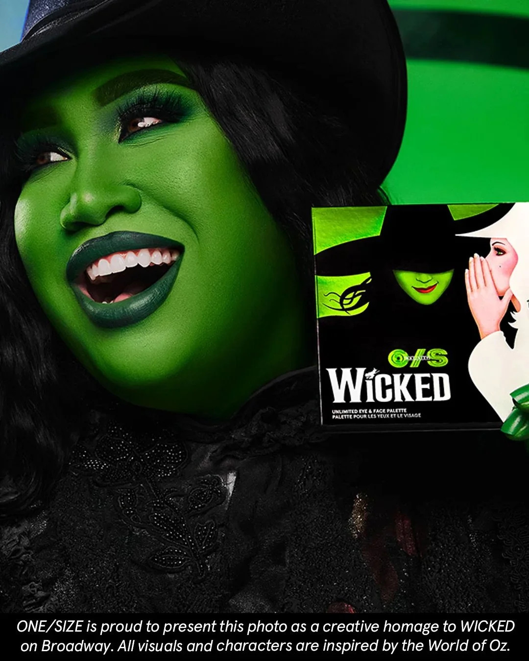 One/Size WICKED Unlimited Eye Face Palette Defying Gravity Highlighter Brush NIB