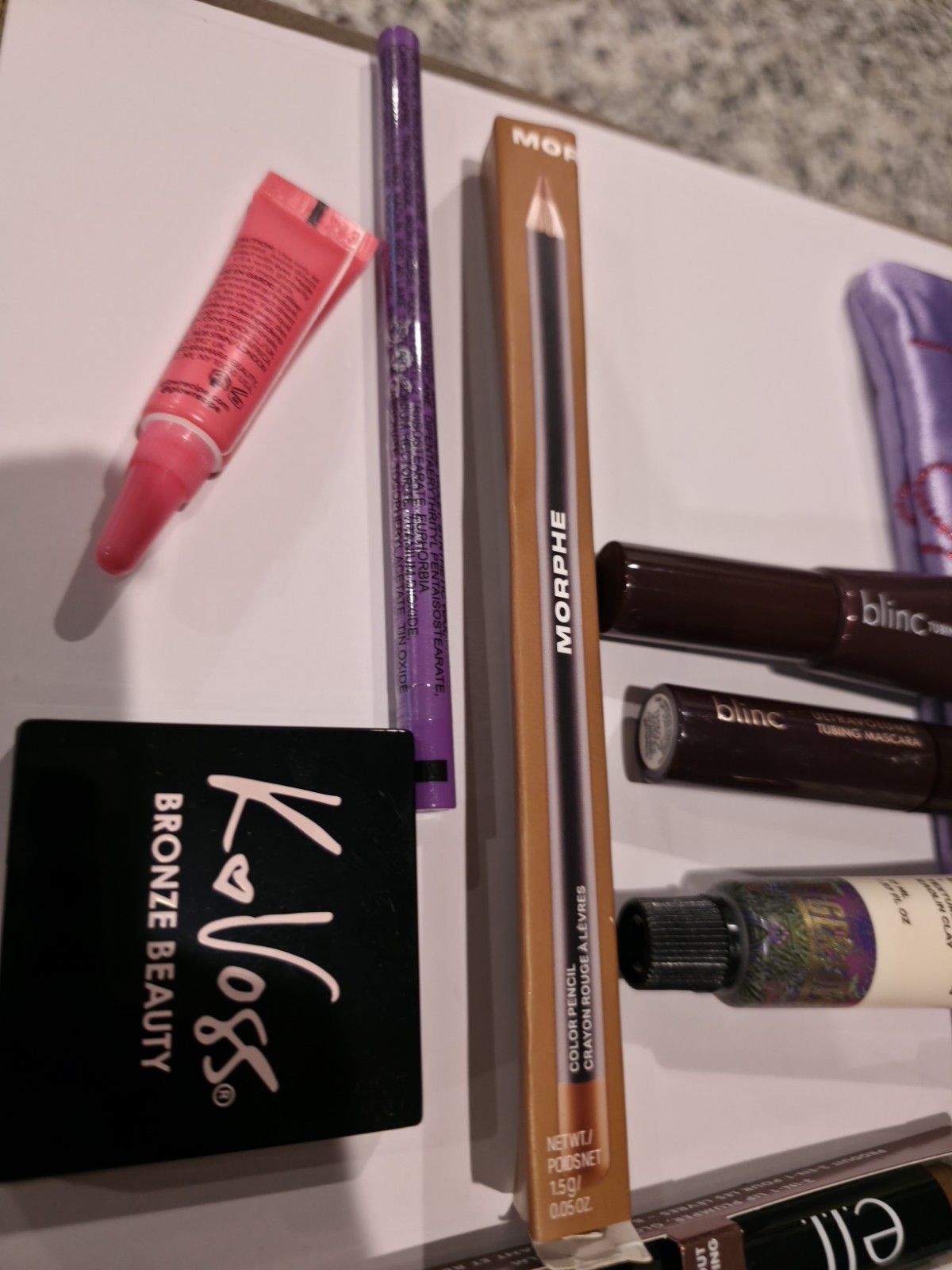 Moonslice Beauty, Morphe, blinc, K Voss, e.l.f. Makeup Lot Mascara, Brow, Bag