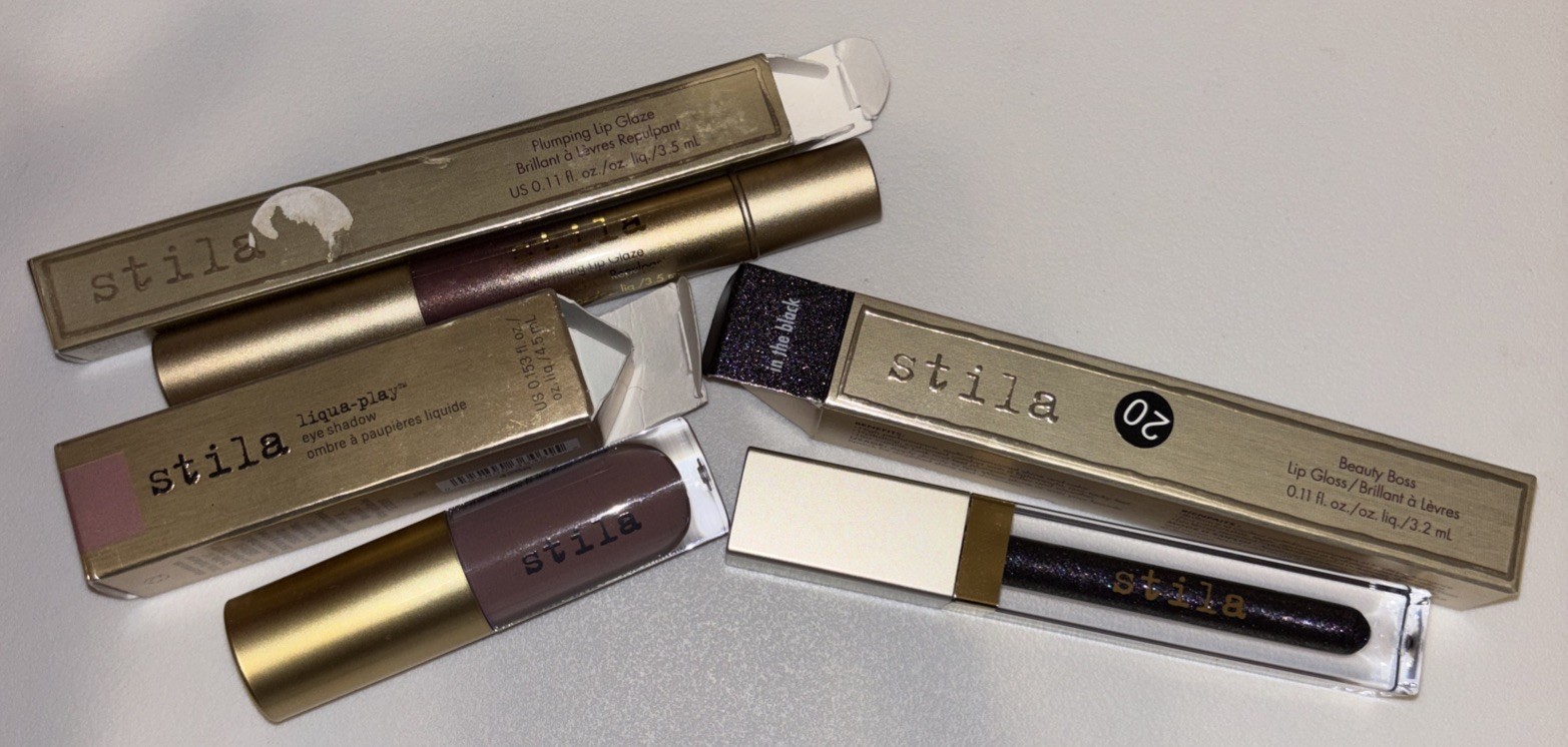 Stila Makeup Bundle lot of 3 lips and eyeshadow. NIB see description