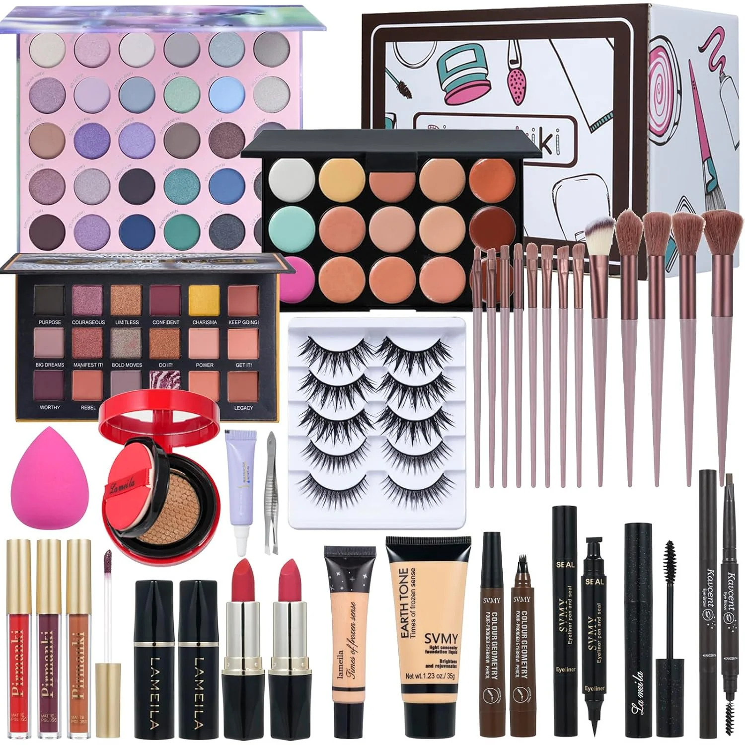 All‑In‑One Makeup Kit for Women – Full Professional Beauty Set, Eyes Lips Face,