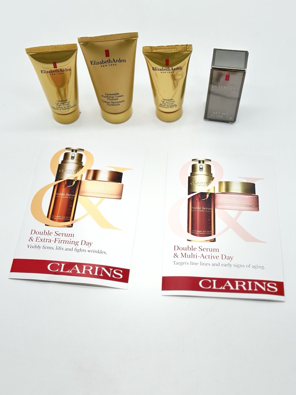Lot of 8 – Elizabeth Arden & Clarins Skincare Beauty Products Travel-Size – NWOB
