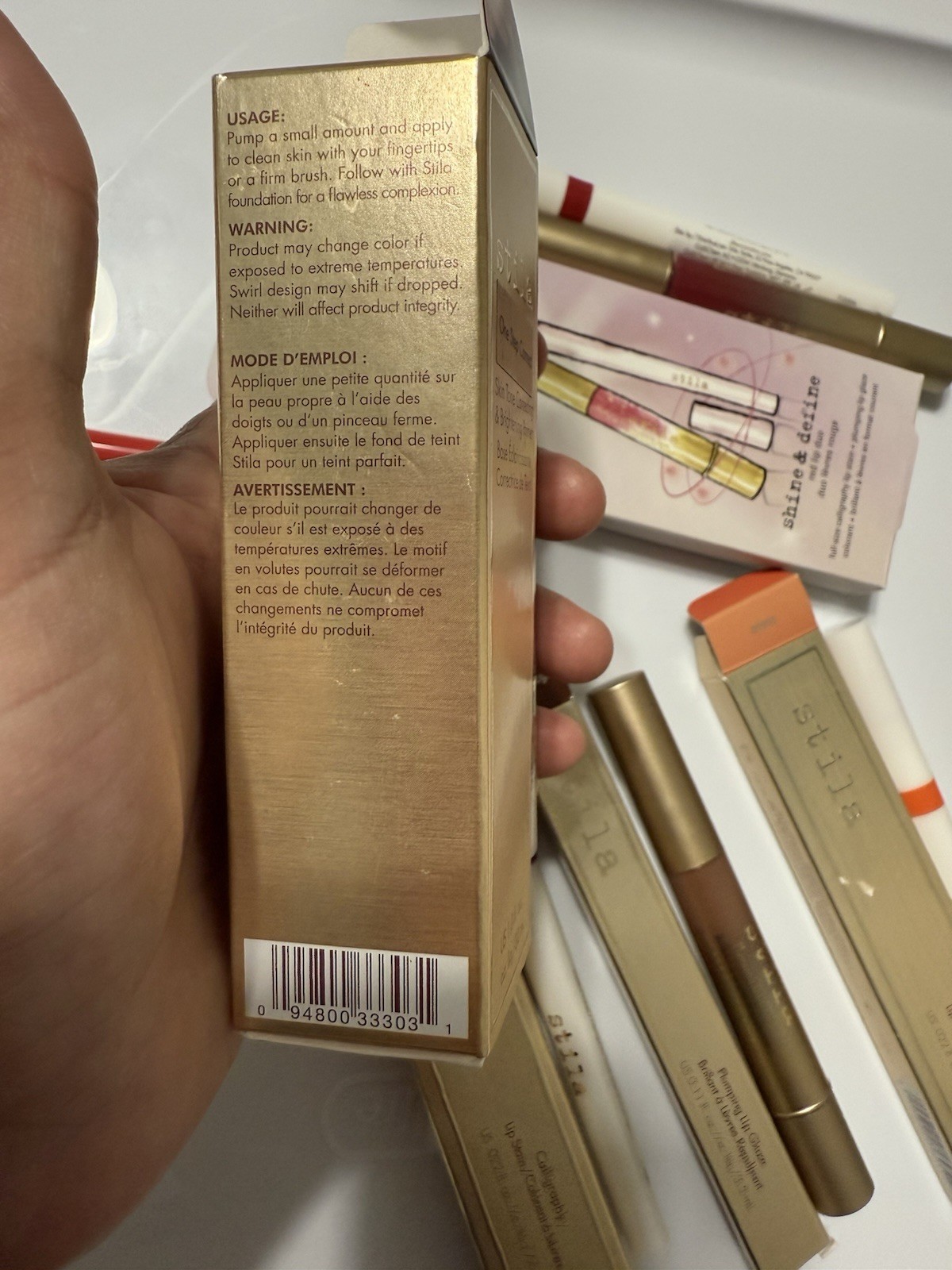 Stila Makeup Bundle Lot Lippies & One Step Correct